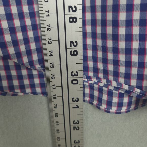 J Crew Men's Performance Button-Up Dress Shirt Long Sleeve Slim Fit Preppy Plaid - Picture 7 of 8